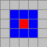 Tiles surrounding click location